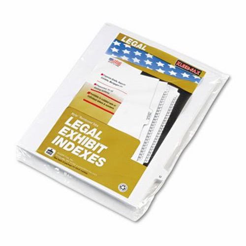 Kleer -Fax Exhibit Index Dividers " U " Tabs - 8.5" x11 Letter - White 25/Pk